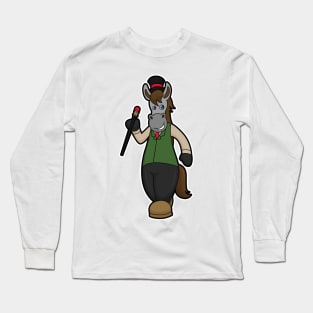 Horse with Hat & Cane Long Sleeve T-Shirt